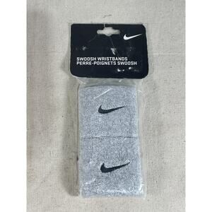 Nike Singlewide Wristbands Sport Grey/Black Men's Women's One Size Fits Most